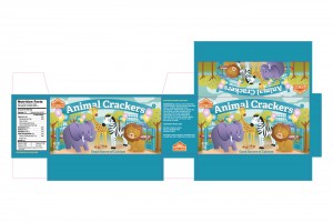 animal crackers box packaging