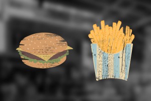 burger and fries graphics
