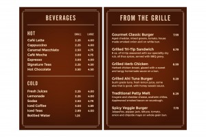 canteen menu graphics